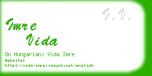 imre vida business card